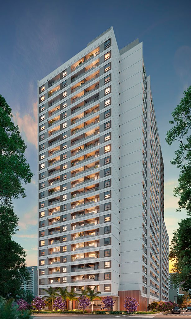 Fachada do Lançamento de Apartamento na Chácara Flora