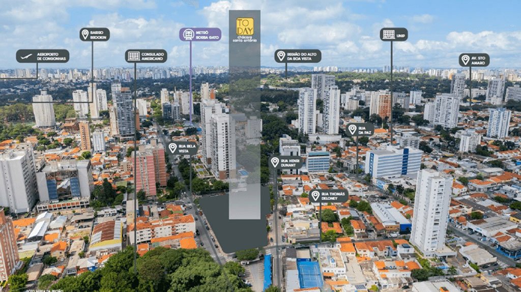 Mapa de Localização na Chácara Flora estratégica para mobilidade